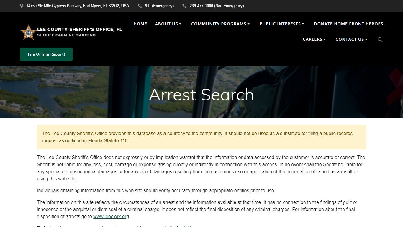 Arrest Search – Lee County Sheriff's Office